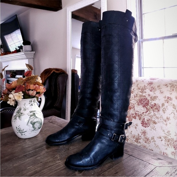 DIOR Cannage OTK Quilted Leather Boots size 37 6.5 7 - Picture 6 of 9